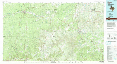 United States Geological Survey Mason, TX (1985, 100000-Scale) digital map