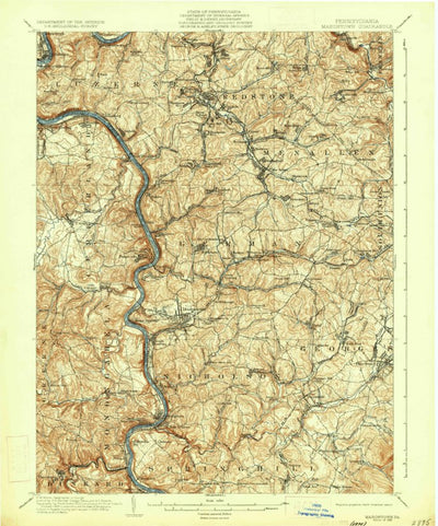 United States Geological Survey Masontown, PA (1935, 62500-Scale) digital map