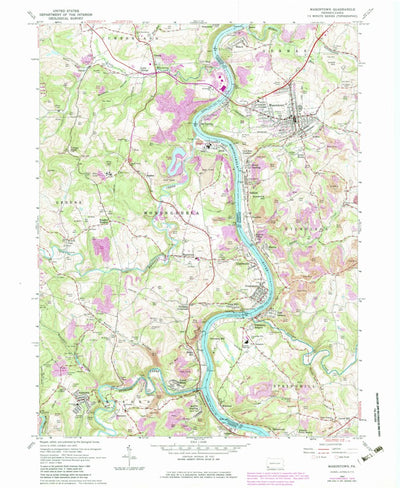 United States Geological Survey Masontown, PA (1964, 24000-Scale) digital map