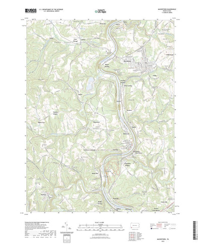 United States Geological Survey Masontown, PA (2023, 24000-Scale) digital map