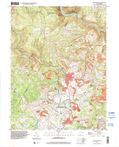 United States Geological Survey Masontown, WV (1997, 24000-Scale) digital map