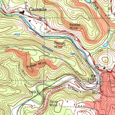 United States Geological Survey Masontown, WV (1997, 24000-Scale) digital map