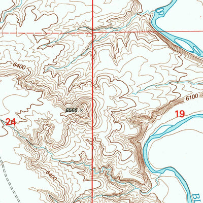 United States Geological Survey Massacre Hill, WY (1996, 24000-Scale) digital map