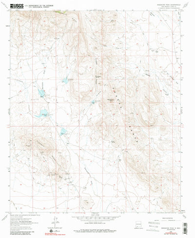 United States Geological Survey Massacre Peak, NM (1964, 24000-Scale) digital map