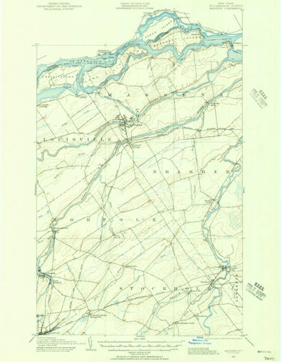 United States Geological Survey Massena, NY (1906, 62500-Scale) digital map