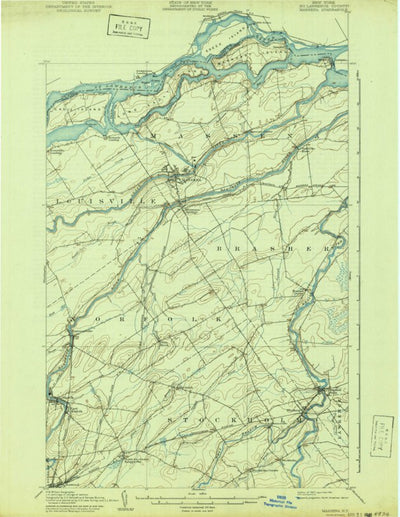 United States Geological Survey Massena, NY (1907, 62500-Scale) digital map