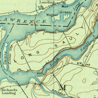 United States Geological Survey Massena, NY (1907, 62500-Scale) digital map