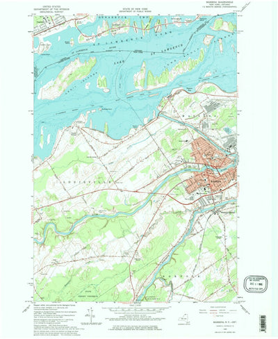 United States Geological Survey Massena, NY (1964, 24000-Scale) digital map