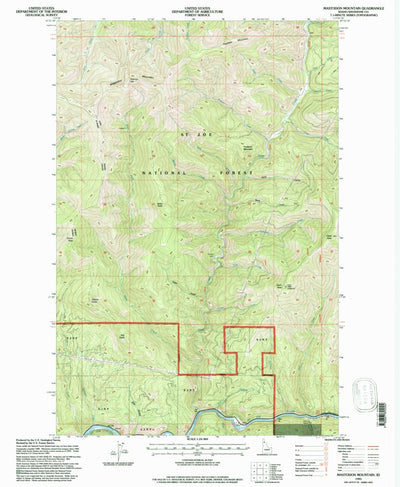 United States Geological Survey Mastodon Mountain, ID (1995, 24000-Scale) digital map
