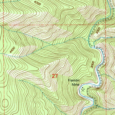 United States Geological Survey Mastodon Mountain, ID (1995, 24000-Scale) digital map