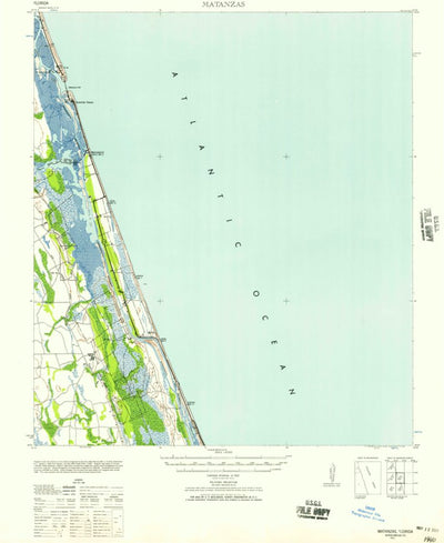 United States Geological Survey Matanzas, FL (1943, 62500-Scale) digital map