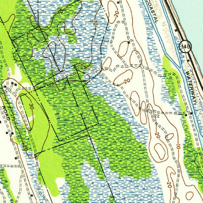 United States Geological Survey Matanzas, FL (1943, 62500-Scale) digital map