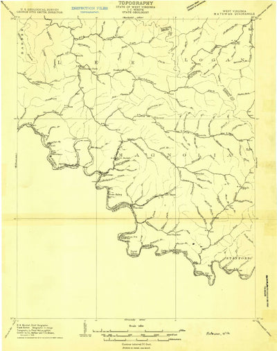 United States Geological Survey Matewan, WV-KY-VA (1909, 48000-Scale) digital map