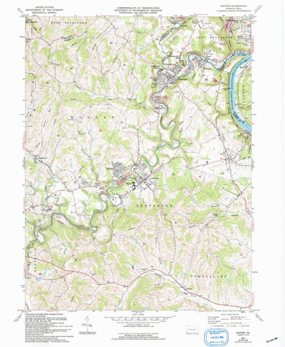 United States Geological Survey Mather, PA (1961, 24000-Scale) digital map