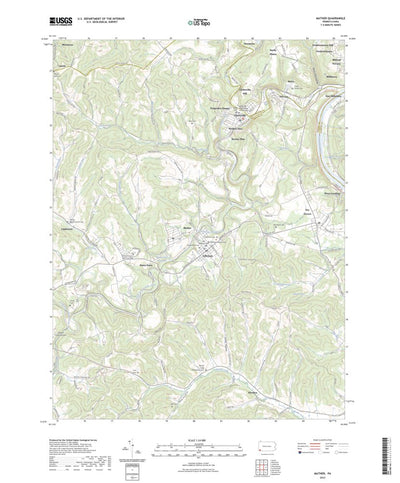 United States Geological Survey Mather, PA (2023, 24000-Scale) digital map