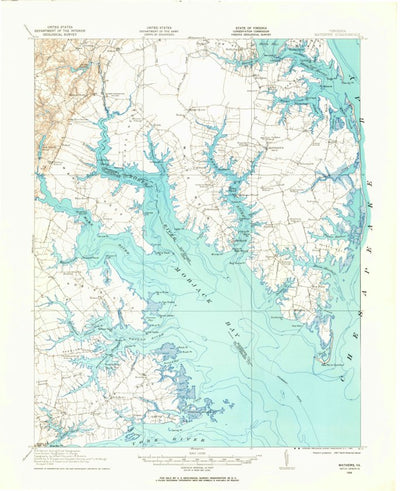 United States Geological Survey Mathews, VA (1916, 62500-Scale) digital map