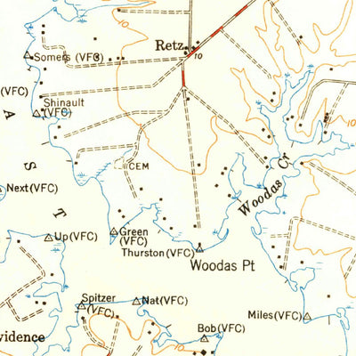 United States Geological Survey Mathews, VA (1948, 24000-Scale) digital map