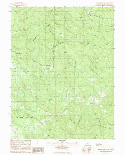 United States Geological Survey Mathison Peak, CA (1991, 24000-Scale) digital map