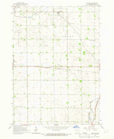 United States Geological Survey Matlock, IA (1964, 24000-Scale) digital map