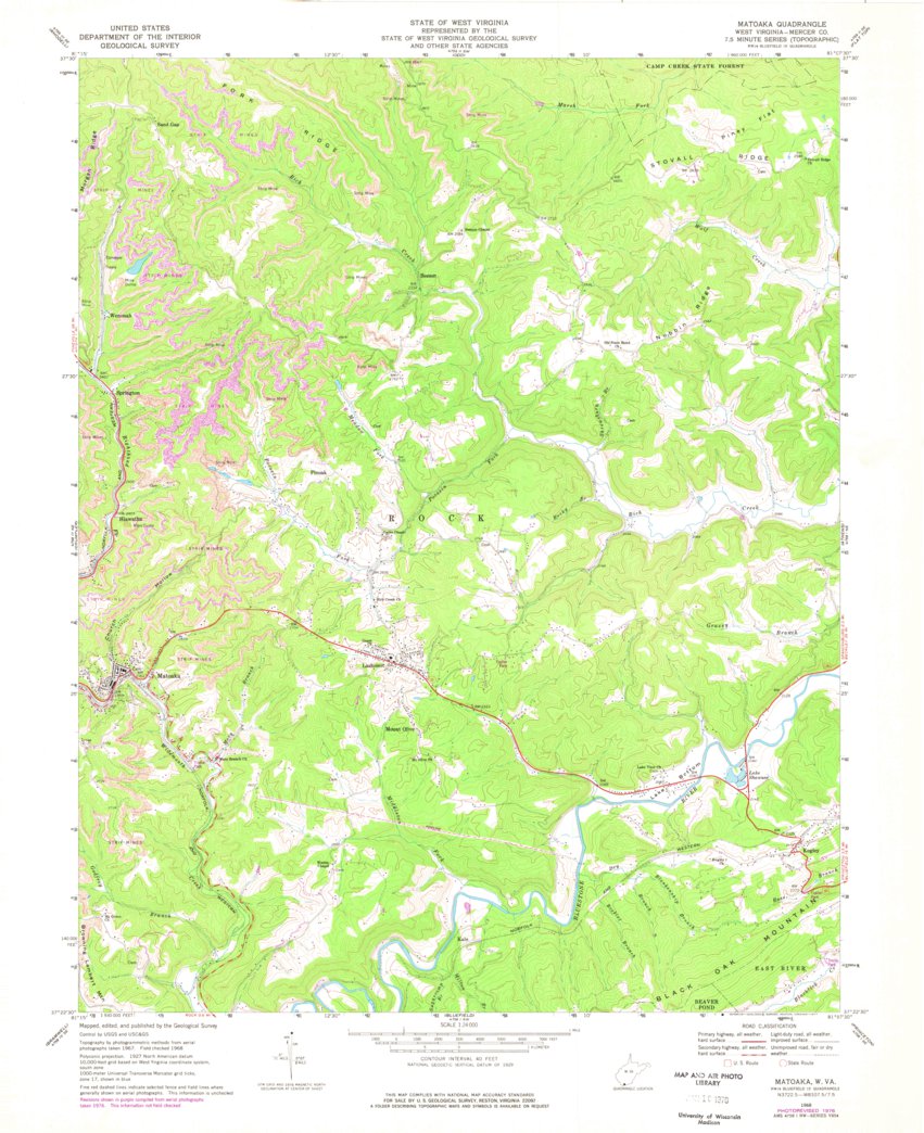 Matoaka, WV (1968, 24000-Scale) Map by United States Geological Survey ...