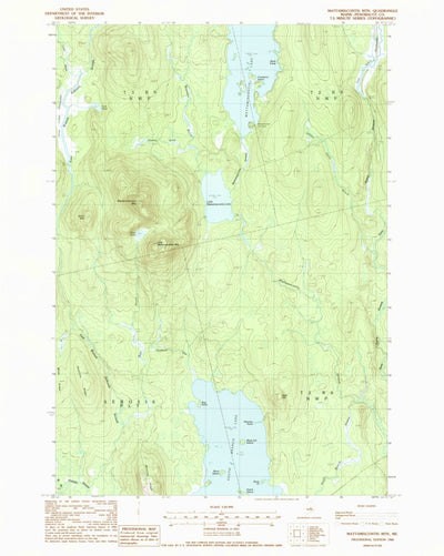 United States Geological Survey Mattamiscontis Mountain, ME (1988, 24000-Scale) digital map