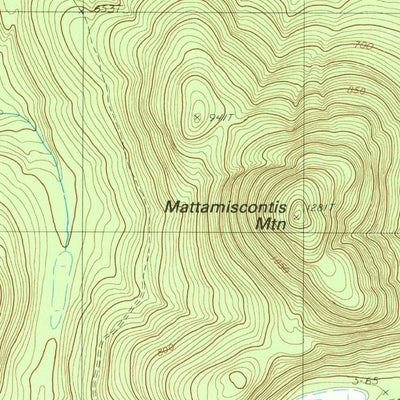United States Geological Survey Mattamiscontis Mountain, ME (1988, 24000-Scale) digital map