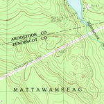 United States Geological Survey Mattaseunk Lake, ME (1988, 24000-Scale) digital map