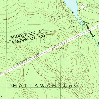 United States Geological Survey Mattaseunk Lake, ME (1988, 24000-Scale) digital map