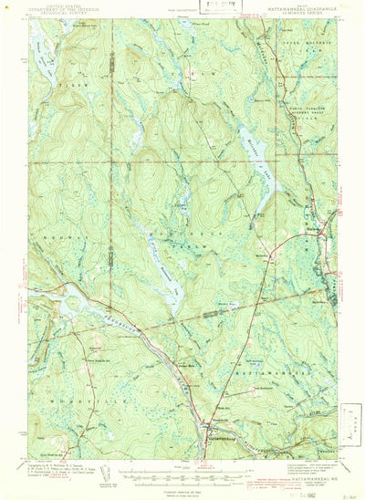 United States Geological Survey Mattawamkeag, ME (1942, 62500-Scale) digital map