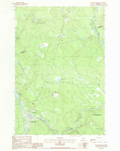United States Geological Survey Mattawamkeag, ME (1988, 24000-Scale) digital map