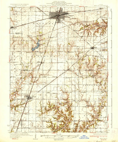 United States Geological Survey Mattoon, IL (1937, 62500-Scale) digital map
