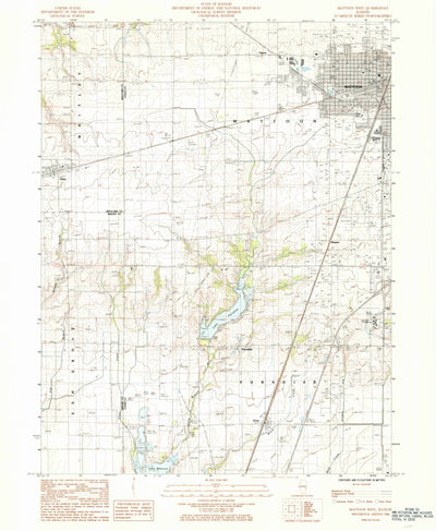United States Geological Survey Mattoon West, IL (1984, 24000-Scale) digital map