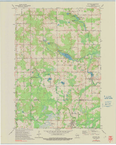 United States Geological Survey Mattoon, WI (1973, 24000-Scale) digital map