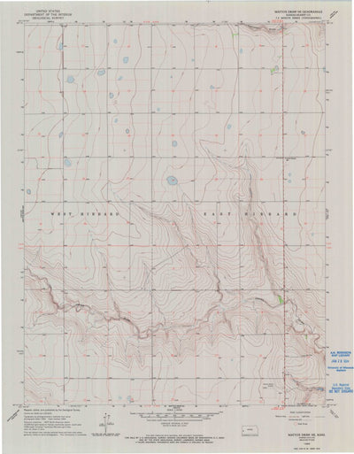 United States Geological Survey Mattox Draw NE, KS (1965, 24000-Scale) digital map