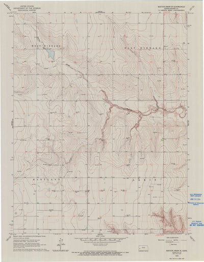 United States Geological Survey Mattox Draw SE, KS (1966, 24000-Scale) digital map