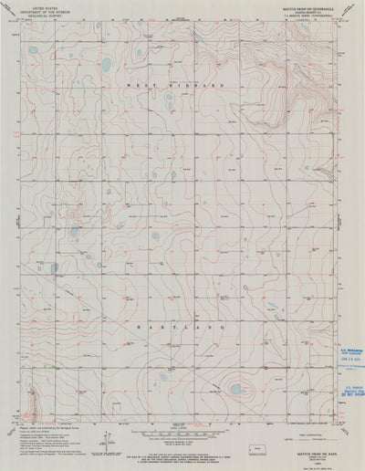United States Geological Survey Mattox Draw SW, KS (1966, 24000-Scale) digital map