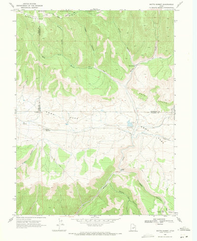 United States Geological Survey Matts Summit, UT (1969, 24000-Scale) digital map