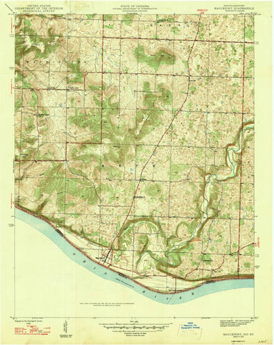 United States Geological Survey Mauckport, IN-KY (1947, 24000-Scale) digital map