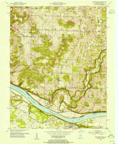 United States Geological Survey Mauckport, IN-KY (1950, 24000-Scale) digital map