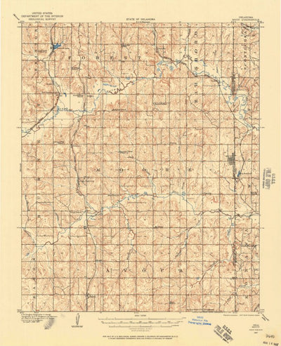 United States Geological Survey Maud, OK (1907, 62500-Scale) digital map