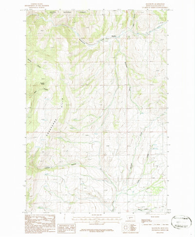 United States Geological Survey Maudlow, MT (1986, 24000-Scale) digital map