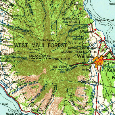 United States Geological Survey Maui, HI (1966, 250000-Scale) digital map