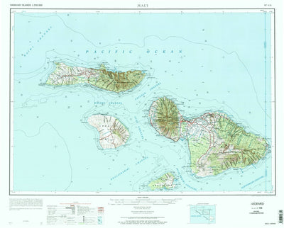 United States Geological Survey Maui, HI (1974, 250000-Scale) digital map