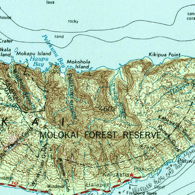 United States Geological Survey Maui, HI (1974, 250000-Scale) digital map