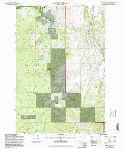 United States Geological Survey Maukey Gulch, MT (1996, 24000-Scale) digital map