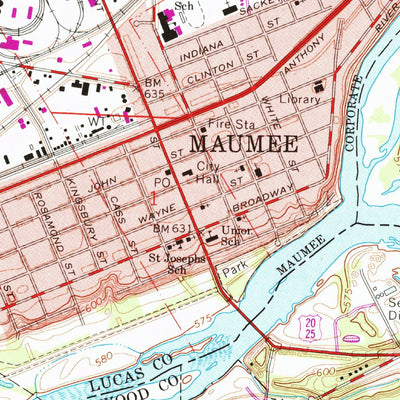 United States Geological Survey Maumee, OH (1964, 24000-Scale) digital map