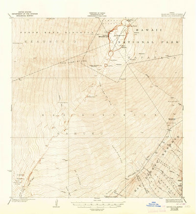 United States Geological Survey Mauna Loa, HI (1928, 62500-Scale) digital map