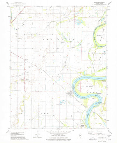 United States Geological Survey Maunie, IL-IN (1974, 24000-Scale) digital map