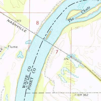 United States Geological Survey Maunie, IL-IN (1974, 24000-Scale) digital map