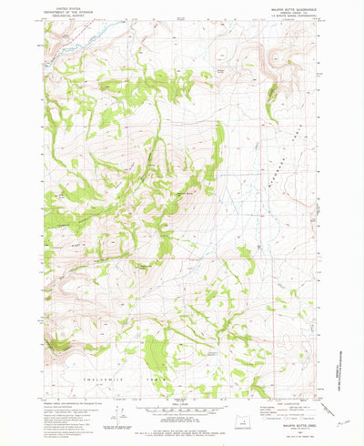 United States Geological Survey Maupin Butte, OR (1981, 24000-Scale) digital map